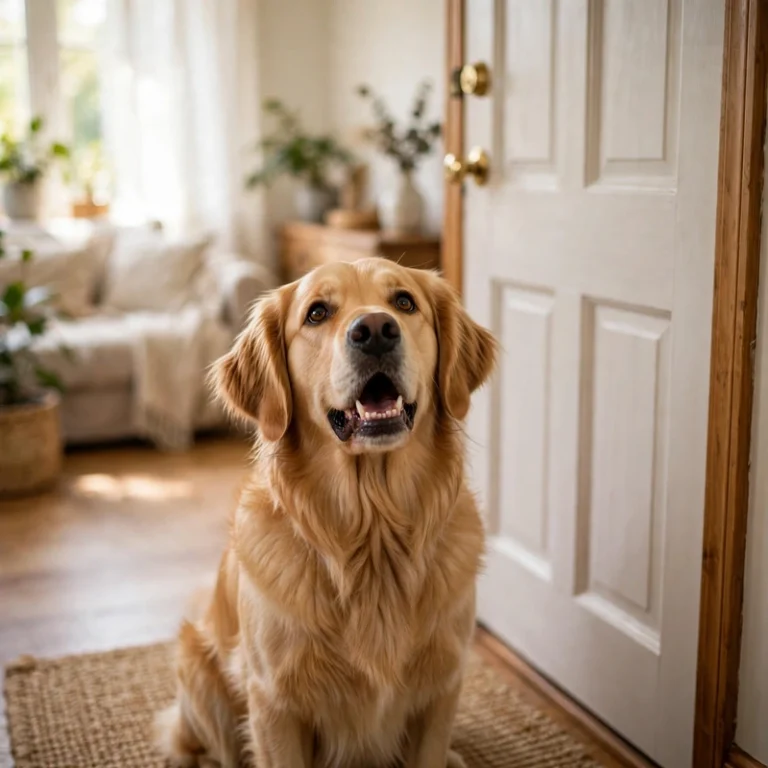 golden retriever whining for attention